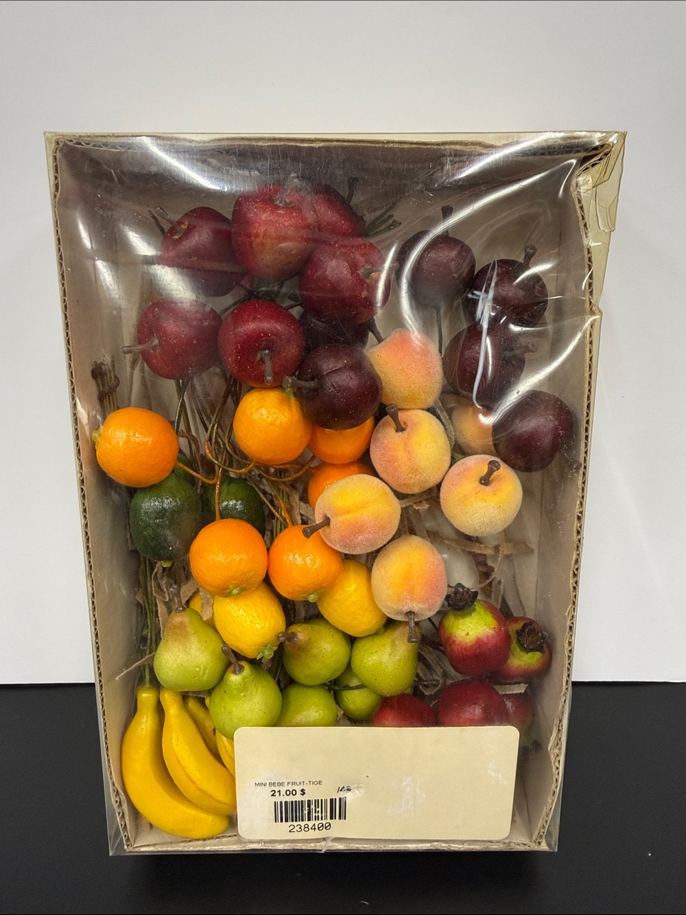 Assorted Decorative Mini Faux Fruit Box - Multicolor